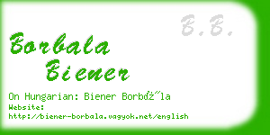 borbala biener business card
